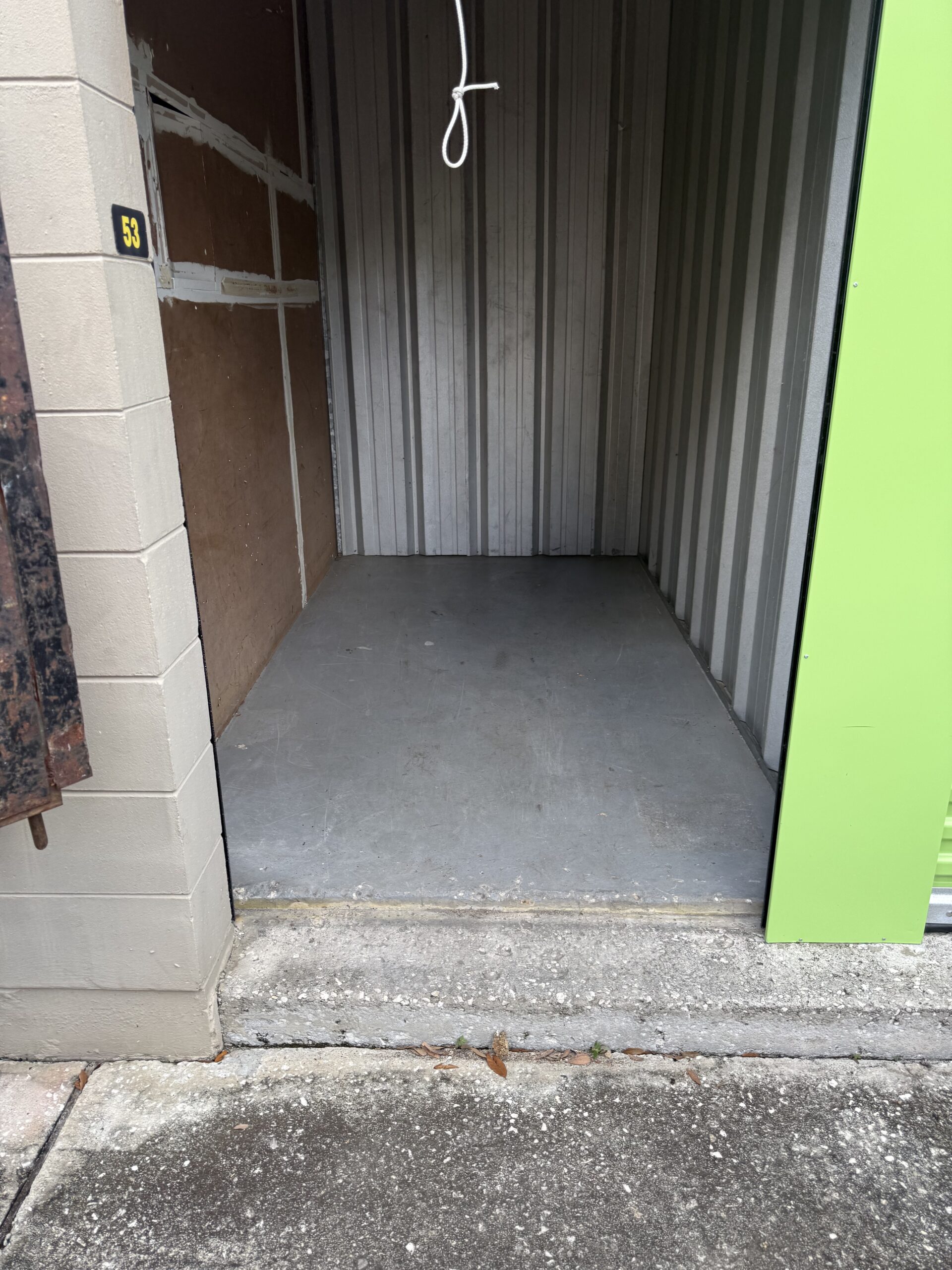 Cleared and organized property space