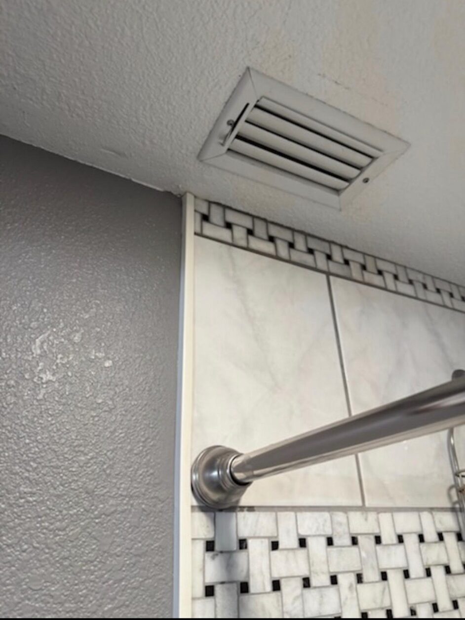 Bathroom vent after cleaning