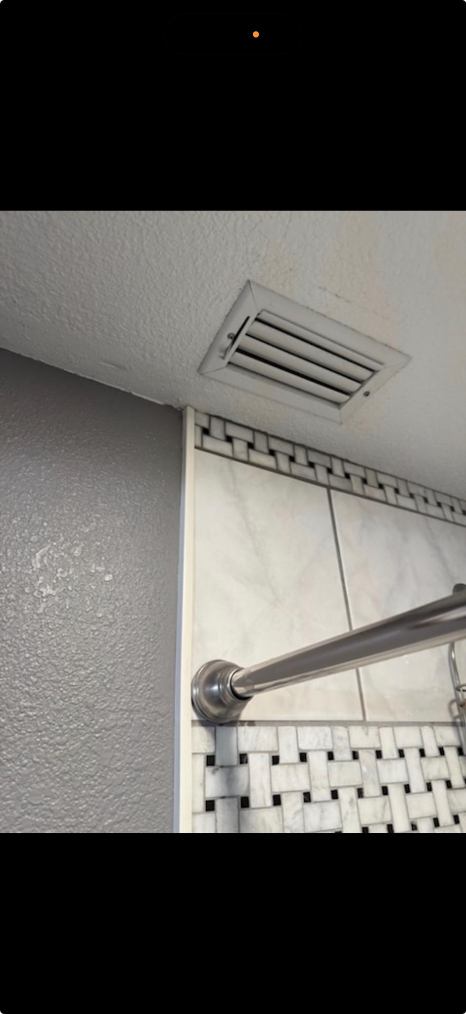 Bathroom vent after cleaning