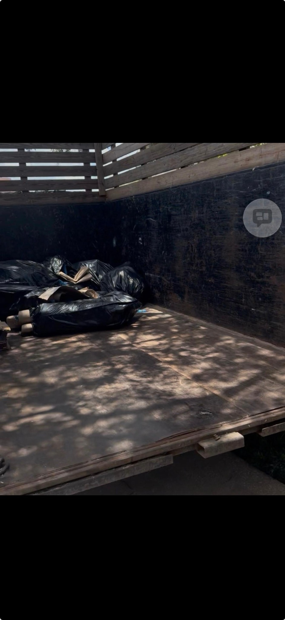 Dump trailer before cleanout